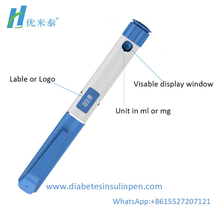 Disposable 15 unit insulin injector pen for diabetic in plastic material