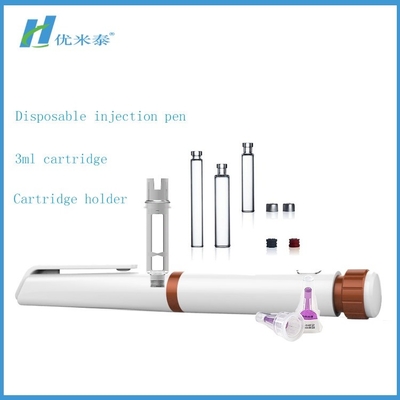 Clinics / Hosiptal White Diabetes Insulin Pen 3ml Cartridge In Plastic Materials