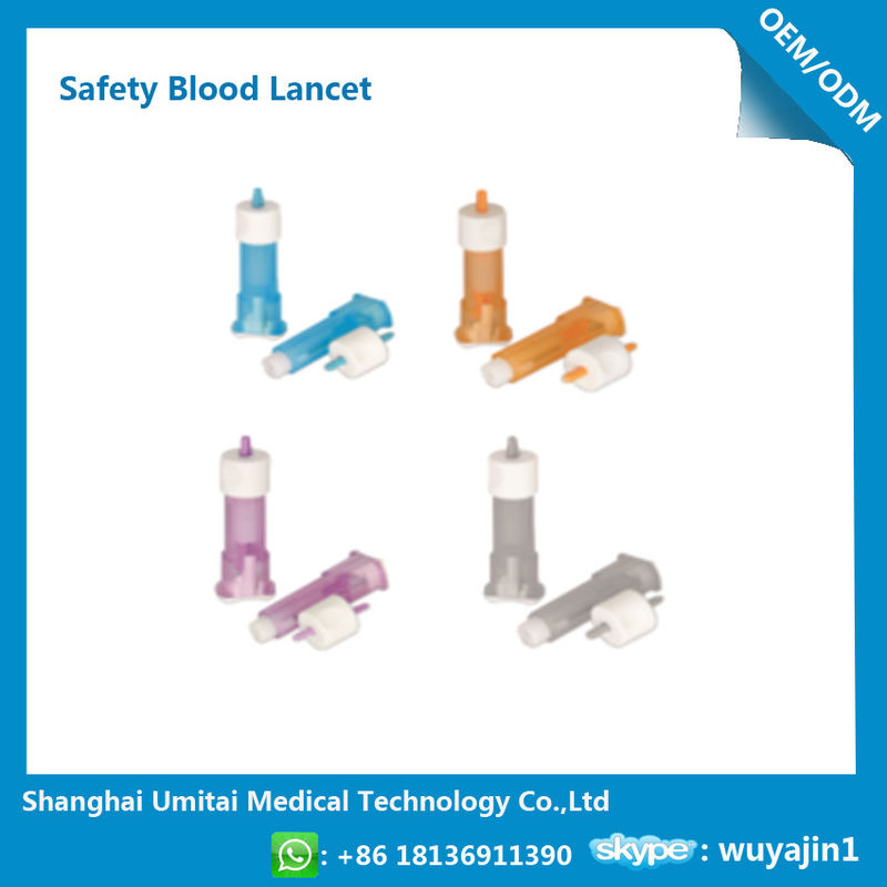 Pressure Activated Disposable Blood Lancets For Diabetes OEM / ODM Available