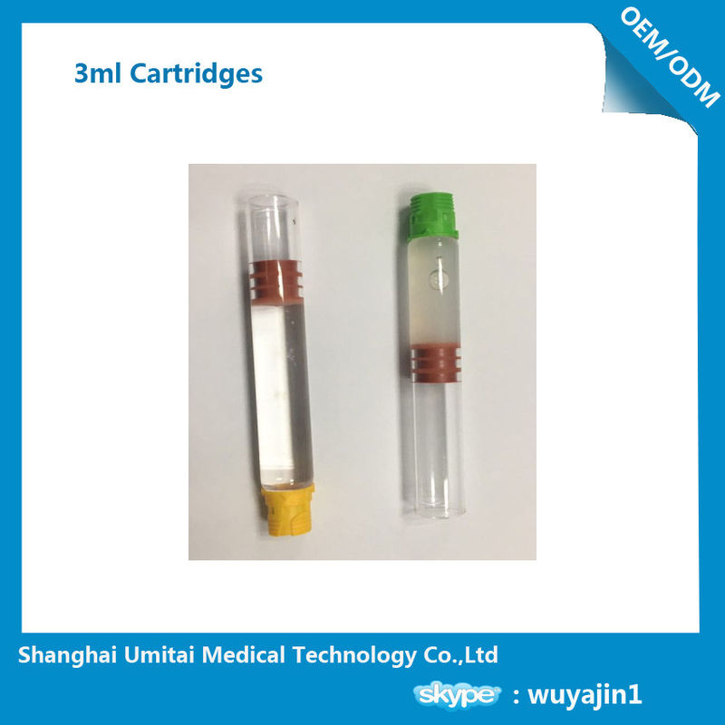 Pharmaceutical Red Butyl Rubber Glass Cartridge , Local Anesthetic