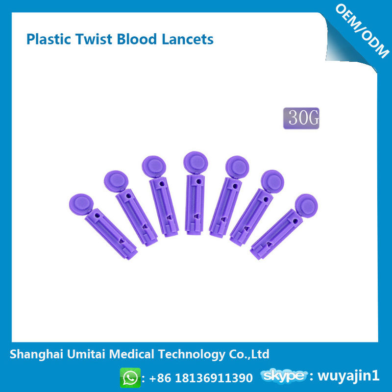 Single Use Lancets Disposable , Safety Blood Lancet With Logo Printing
