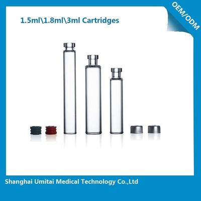 Customized Insulin Pen Refill Cartridge , Drug Cartridge Aluminum Cap