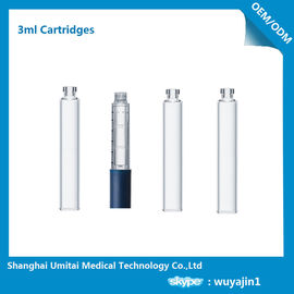 Professional Insulin Pen Cartridge Glass Dental Cartridges With Rubber Stopper 3ml